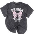 Senior Grad 2026 Class Of 2026 Senior Graduation 2026 Mineral Wash Tshirts Mineral Black