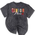 Senior Mom 2024 Graduation Heart Class Of 2024 Mineral Wash Tshirts Mineral Black