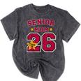 Senior Mom 2026 Proud Senior Mom Class Of 26 For Graduation Mineral Wash Tshirts Mineral Black