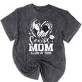 Senior Mom Class Of 2026 Soccer Graduation Heart Mineral Wash Tshirts Mineral Black