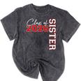 Senior Sister Class Of 2026 Proud Big Sis Graduation Family Mineral Wash Tshirts Mineral Black