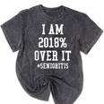 Senioritis Shirt For Senior Graduation Class Of 2018 Mineral Wash Tshirts Mineral Black