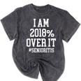 Senioritis Shirt For Seniors Graduation Class Of 2018 Mineral Wash Tshirts Mineral Black