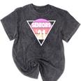 Seniors 2021 For Her Him Retro 21 Graduation Class Mineral Wash Tshirts Mineral Black