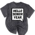 Seniors Class Of 2026 Back To School Graduation Mineral Wash Tshirts Mineral Black
