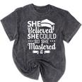 She Believed She Could So She Mastered It Graduation 2023 Mineral Wash Tshirts Mineral Black