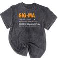 Sigma Male Definition Crazy Aura Lone Wolf Introvert Mineral Wash Tshirts Mineral Black