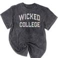 Silly Antisocial WICKED COLLEGE Introvert Don't Call Me Mineral Wash Tshirts Mineral Black