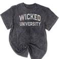 Silly WICKED UNIVERSITY Introvert Salem 1692 Senior 2025 Mineral Wash Tshirts Mineral Black