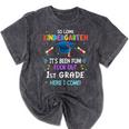 So Long Kindergarten Graduation Look Out 1st Grade 2025 Kids Premium Tri-Blend Mineral Wash Tshirts Mineral Black