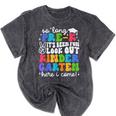 So Long Pre K Graduation Kindergarten Here I Come Kids 2024 Mineral Wash Tshirts Mineral Black