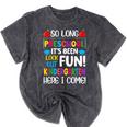 So Long Preschool Kindergarten Here I Come Graduation Mineral Wash Tshirts Mineral Black