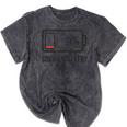 Social Battery 1 Shirt Introvert Anti Social Tee Gif Mineral Wash Tshirts Mineral Black