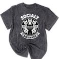 Socially Awkward Cute Introvert Cat Meme Anti-Social Club Mineral Wash Tshirts Mineral Black Socially Awkward Cute Introvert Cat Meme Anti-Social Club Mineral Wash Tshirts Mineral Black