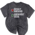 Socially Awkward Introvert Anxious Awkwardly Social Mineral Wash Tshirts Mineral Black Socially Awkward Introvert Anxious Awkwardly Social Mineral Wash Tshirts Mineral Black