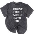 Sociology Graduate Graduation I Chose Socio Path Mineral Wash Tshirts Mineral Black