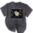 Sorry I Can’t Go I’m An Indoor Cat Introvert Meme Mineral Wash Tshirts Mineral Black