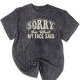 Sorry For What My Face Said Sarcastic Introvert Humor Mineral Wash Tshirts Mineral Black