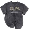 Speech Therapy Graduation For SLPA Therapist Mineral Wash Tshirts Mineral Black