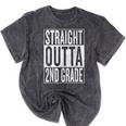 Straight Outta 2nd Grade Great Graduation Shirt Mineral Wash Tshirts Mineral Black