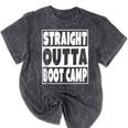 Straight Outta Boot Camp Military Basic Training Graduation Mineral Wash Tshirts Mineral Black