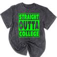 Straight Outta College 2018 Graduation Mineral Wash Tshirts Mineral Black
