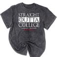 Straight Outta College Shirt Class Of 2018 Graduation Mineral Wash Tshirts Mineral Black