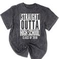 STRAIGHT OUTTA HIGH SCHOOL 2018 Grad Graduation Mineral Wash Tshirts Mineral Black