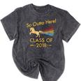 STRAIGHT OUTTA HIGH SCHOOL 2018 Grad Graduation Shirt Mineral Wash Tshirts Mineral Black