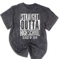 STRAIGHT OUTTA HIGH SCHOOL 2018 Graduation Grad Shirt Mineral Wash Tshirts Mineral Black