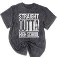 Straight Outta High School Shirt Graduation Idea Mineral Wash Tshirts Mineral Black