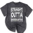 Straight Outta Kindergarten Shirt Great Graduation Idea Mineral Wash Tshirts Mineral Black