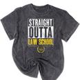 Straight Outta Law School Graduation Tshirt Law School Mineral Wash Tshirts Mineral Black