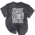 Straight Outta Nursing School Great Graduation Shirt Mineral Wash Tshirts Mineral Black