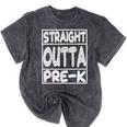 Straight Outta Pre-K Shirt Great Graduation Preschools Mineral Wash Tshirts Mineral Black