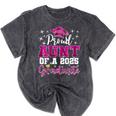 Super Proud Aunt Of 2025 Graduate Senior Graduation Family Mineral Wash Tshirts Mineral Black