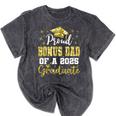 Super Proud Bonus Dad Of 2025 Graduate Graduation Family Mineral Wash Tshirts Mineral Black