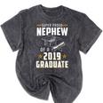 Super Proud Nephew Of A 2019 Graduate Shirt Graduation Mineral Wash Tshirts Mineral Black