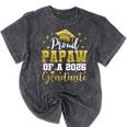 Super Proud Papaw Of 2026 Graduate Senior Graduation Family Mineral Wash Tshirts Mineral Black