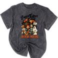 Support Your Local Trick Or Treaters Retro Spooky Nostalgia Mineral Wash Tshirts Mineral Black