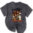 Support Your Local Trick Or Treaters Retro Spooky Nostalgia Mineral Wash Tshirts Mineral Black