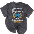I Survived My Boyfriend's Engineering Degree Graduation Mineral Wash Tshirts Mineral Black