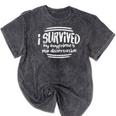 I Survived Boyfriends PhD Dissertation Doctorate Graduation Mineral Wash Tshirts Mineral Black