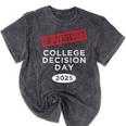 I Survived College Decision Day Graduation Class Of 25 Mineral Wash Tshirts Mineral Black