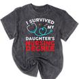 I Survived My Daughter's Nurse Degree School Graduation Mineral Wash Tshirts Mineral Black