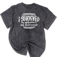 I Survived Girlfriends PhD Dissertation Doctorate Graduation Mineral Wash Tshirts Mineral Black