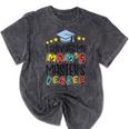 I Survived My Mom's Master's Degree Master Graduation Mineral Wash Tshirts Mineral Black