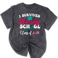 I Survived Nursing School Class Of 2026 Nurse Graduation Mineral Wash Tshirts Mineral Black