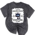 I Survived Nursing School Graduation 2025 Mineral Wash Tshirts Mineral Black