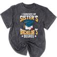 i Survived My Sisters Bachelor's Degree Graduation Gifts Mineral Wash Tshirts Mineral Black